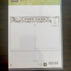 Stampin Up! “Post Card” unmounted 3.5x4 in. stamp.